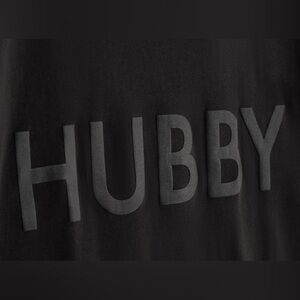 Husband T-shirt puff print wedding groom engagement black shirt